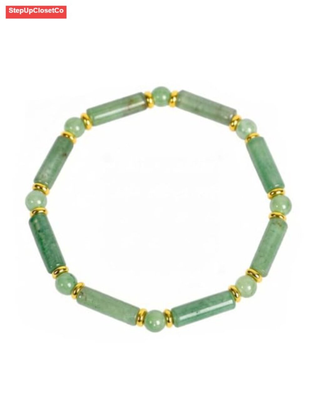 Handcrafted Gemstone Tube Bead Stretch Bracelet